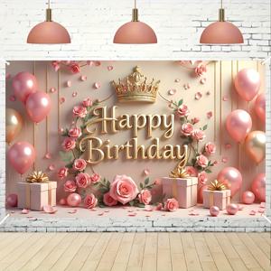 TEMU 【홈 세레브레이션】우아한 생일 파티 배너 - 70