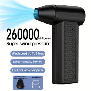 TEMU JKUOO 휴대용 터보 폭력 팬 - 휴대용 슈퍼 스노우 블로워 & USB 충전식 숯 스타터, 충전식 배터리, ≤36V - 키보드, 전자제품, 야외 사용, 차량 내부용 컴팩트 디자인 - 이상적인 선물 선택, JKUOO|차량용선풍기