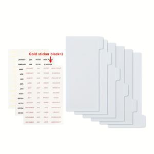 TEMU 창의적인 돈 보관용 루즈 페이퍼 심플 스타일리시 6개 투명한 프로스트 PP 현금 봉투와 1개의 스티커 용지, 저축 챌린지 별도 예산 노트북 원장 지갑