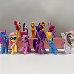 TEMU 12개 My Little Pony 피규어 - 빛나는 프린스, 충전 및 더 많은 - 부드러운 플라스틱 장식, 생일 선물, 파티 선물, 교사날, 학교로 돌아가기, 졸업 시즌, 학교 아이돌 액세서리에 완벽합니다.
