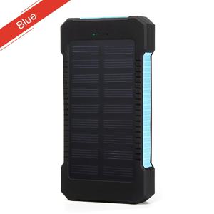 TEMU 내장 LED 손전등 및 나침반이 있는 10000mAh 태양광 파워 뱅크, USB-C 포트, 모든 스마트폰용 고속 충전, 하이킹, 여행 및 야외 모험에 완벽|보조배터리|나침반