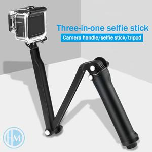TEMU 확장 핸들로 조절 가능한 3가지 방식의 접이식 셀카스틱 - GoPro Hero 11 10 6 5, AKASO, DJI Osmo Action 카메라와 호환 - 스테인리스 스틸, 스탠드 마운트, 배터리 필요 없음, GoPro용 셀카스틱