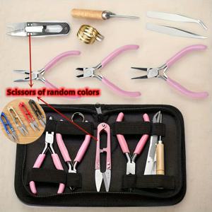 TEMU 1세트/1박스 주얼리 만들기 키트, DIY 주얼리 제작 도구 세트 핸드메이드 플라이어, 가위, 집게핀 오프너, 랍스터 클라스프, 정밀하고 편리한 팔찌 & 목걸이 공예용품