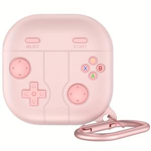 TEMU Galaxy Buds Live/pro/FE/2용 실리콘 소재 이어폰 케이스, 금속 후크 포함, 재미있는 게임 스타일 디자인 이어폰 케이스, 충전 및 커버 열림에 영향을 주지 않음, 긁힘 방지 및 내마모성