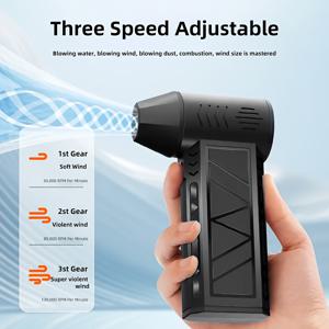TEMU 고속 130000RPM 전기 공기청정 터보 블로워, 휴대용 미니 팬, 실내외 다중 시나리오에 적합, 냉각/여름용