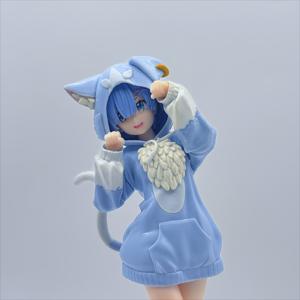 TEMU 세 개의 고양이 귀 애니 피규어 - 보라색, 분홍색, 파란색 - 부활절, 데이, 할로윈에 이상적 - 데스크탑 또는 홈 데코, 홈 장식에 이상적인 선물 | 재미있는 포즈 | 내구성이 뛰어난 피규어, 애니 액세서리