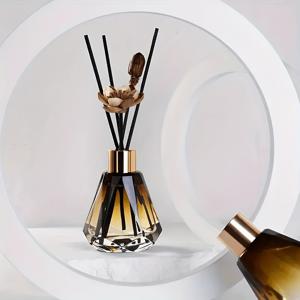 TEMU 1개 60ml 럭셔리 그라데이션 유리 병 - 빈 에센셜 오일 컨테이너, 우아한 검은색과 금색 디자인, 미디어션, 휴식, 가정 분위기 향상에 이상적 - 애호가, 에센셜 오일 디퓨저를 위한 완벽한 선물