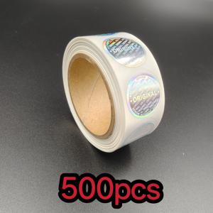 TEMU 500개/1000개 침해 방지 라벨 20x20mm 정품 패턴 보안 밀봉 스티커, 레이저 오리지널 침해 방지, 선물 상자 포장용
