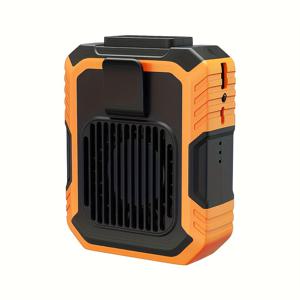 TEMU 1pc 3-in-1 허리 팬, 클립 온 팬, 벨트 팬 휴대용 냉각 팬 4000mAh 배터리 모바일 전원 공급 장치 강력한 공기 흐름 3단 속도 설정 충전식 착용 가능한 개인 팬(오렌지), 건설 현장 근로자, 노동절 선물에 적합합니다.