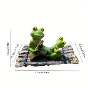 TEMU 빌라 정원, 공원 연못 및 수영장 장식용 개구리 레진 부유 장식품 한 조각, 이스터와 할로윈 선물