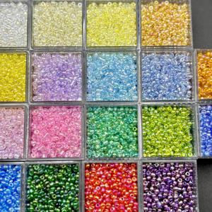 TEMU 3000개 18가지 색상 3mm 스타일 라운드 유리 씨앗 비즈 키트, 117g 각, DIY 보석 만들기, 손수건 팔찌, 귀걸이, 목걸이, 엄마와 친구에게 완벽한 선물