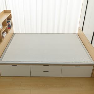 TEMU 1개 여름용 쿨링 매트리스, 1.8cm 두께의 부드럽고 가벼운 베이지색 편안한 바닥용 매트, 통기성 아이스빈 원단, 침실 및 야외 캠핑에 적합|캠핑매트