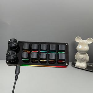TEMU 10-Key Macro 프로그래밍 메카닉 키보드, 핫키 및 미디어 키 포함 - USB 전원, Mac/IOS, Windows 호환 - 사무실, 게임, 디자인에 적합, 사무실 키보드 | 현대적인 키보드 디자인 | 내구성 있는 키보드