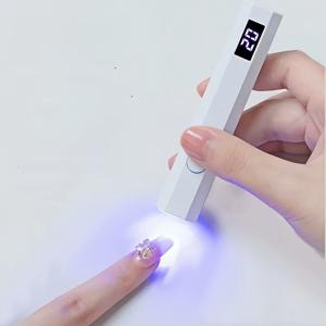 TEMU 디지털 디스플레이가 있는 DIY 미니 핸드헬드 젤 네일 폴리쉬 경화 램프 - 무선, 휴대용 빠른 광속, 컴팩트하고 휴대하기 쉬움, 홈 매니큐어 살롱에 적합, 여행 시 편리함, 고품질 선물|젤네일