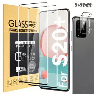 TEMU 갤럭시 S20 S20+ S20 울트라용 카메라 렌즈 보호기 포함된 2+2개 세트 텐서 글래스 스크린 프로텍터 [3D 곡선형] [지문 인식] [케이스 친화적] 투명한 풀 스크린 커버지 텐서 글래스 스크린 프로텍터 S20 S20+ S20 울트라용
