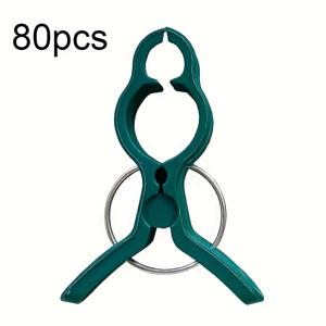 TEMU 80/100개 내구성 있는 플라스틱 식물 지지 클립 - 토마토, 완두콩, 오이용 조절 가능한 정원 클립 - 인체공학적 디자인의 안전한 등반식물 홀더, 홈 & 야외 정원용, 비눈슬립 그립, 타원형 루프 디자인, 견고한 구조, 채소 재배자