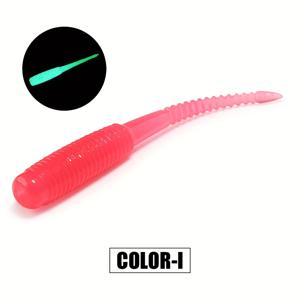 TEMU 20개 Spinpoler TPR 아징 발광 핀테일 웜 루어 - 3.5cm/1.4인치 소프트 스윔베이트, 8가지 색상, 무연 TPR 재질 & 수축 동작, 민물 및 바닷물용 낚시 스피너 베이트, 광암 기능, 내구성 있는 낚시 미끼, 밤에 빛나는 루어, 농어낚시용