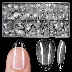 TEMU 600pcs 검은 아몬드 모양의 짧은 손톱 압착 - 엑스트라 쇼트 풀 커버 클리어 가짜 손톱, 매트 단색 컬러 인조 손톱, 아크릴 손톱 만들기용 소프트 젤 X 네일 아트 익스텐션 (1pc)