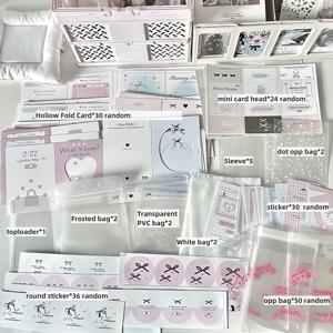 TEMU 184pcs 미니 사진 카드 만드는 키트, DIY 접이식 카드 세트, 장식, 문장 및 포장 가방, 휴일, 행운, 감사에 대한 손수 제작 인사 카드