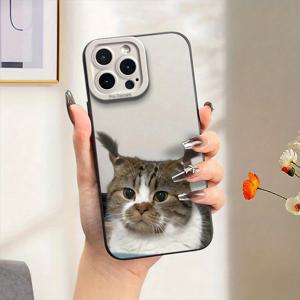 TEMU Apple에 적합한 Kitty 창의적인 패턴 보호 케이스, iPhone 11, 12, 13, 14, 15, 16 Plus, Pro, Max, X, Xr, Xs Max, MINI, 7 Plus, 8 Plus에 적합, 남녀 공용 새로운 소프트 폰 케이스, 360도 전방위 보호 폰 케이스