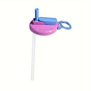 TEMU 5.4cm 캔 뚜껑, 푸시 버튼 스트로우 포트 - 4가지 색상 재사용 가능한 실리콘 커버, 소다/캔, 누출 방지 플립 탑 및 인간 중심 핸들 (그레이/퍼플/그린/블루)