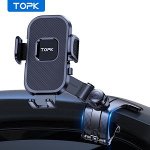TEMU TOPK 360° 조절 가능한 대시보드용 자동차 폰 마운트 - 미끄럼 방지 실리콘 클립, 안정적인 멀티 앵글 홀더, 모든 스마트폰 호환, 안전한 그립, 세련된 차량 액세서리, 실리콘 그립 패드|그립톡