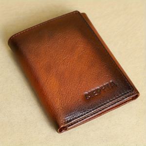 TEMU 1개 시에피아 남성용 빈티지 삼단 지갑 - 탑그레인 소가죽, 12 카드 슬롯 및 RFID 차단, 도난 방지 날짜 보호, 연갈색, 아버지/남편/남자친구 선물 (아버지의 날, 발렌타인데이), 카드 정리함 | 고품질 공예