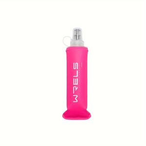 TEMU 1개 WRELS 로즈 레드 TPU 소프트 워터 보틀, 실리콘 마우스피스 포함, 스포츠, 피트니스, 야외 활동, 하이킹, 여행, 캠핑, 마라톤, 낚시용 휴대용 접이식 디자인 - BPA 프리, 스포츠 워터 보틀