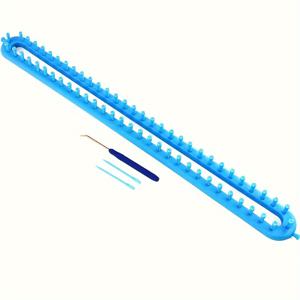 TEMU 스카프, 스웨터 및 숄용 DIY 긴 뜨개질 기계 키트 - 수동 양모 직조 도구, 무작위 색상 액세서리, 뜨개질 액세서리 및 용품
