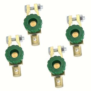 TEMU 4개 퀵 커넥트 자동차 배터리 단자 클램프, 15mm-17mm, 구리, 미국 시리즈, 전원 차단 스위치, 트럭 연결, 빠른 차단, 분리, 마스터 킬, 셧 스위치 트림