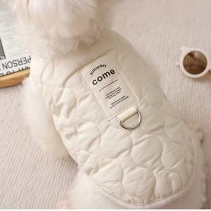 TEMU 소형 및 중형견 & 고양이용 겨울 강아지 조끼 재킷 - 100% 폴리에스터 니트, 플러시 안감, 스냅 버튼, 신축성 목밴드와 허리띠, 따뜻한 코지 애완동물 코트