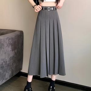 TEMU 여성을 위한 우아한 JK 유니폼 2개 세트 - 칼라가 있는 흰색 반소매 블라우스, 그레이 슬리브리스 카디건, 블랙 플리츠 스커트, 블랙 플랫폼 슈즈 - 봄, 가을, 여름에 완벽한 유니폼 필수품| 칼라 블라우스| 플리츠 스커트 디자인, 유니폼