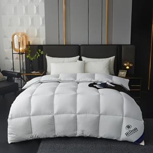 TEMU 1pc 럭셔리 힐튼 호텔 퀼트 컴포트 - 부드럽고 통기성이 좋은 올시즌 이불 커버, 기계 세탁 가능, 코너 버튼, 설치가 쉬움, 올시즌 편안함|퀼트 텍스처|기계 세탁 가능 커버, 이불 세트|이불
