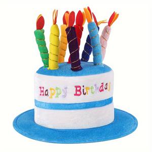TEMU 생일 파티 케이크 모자 해피 버스데이 레터 생일 파티 장식 모자