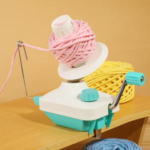 TEMU 손으로 작동하는 실 감기기와 스티치 마커 및 플라스틱 바늘 포함 - 뜨개질과 크로셰용 쉬운 설치 실 롤러, 엉킴 방지 실 볼 정리함, 손뜨개 애호가를 위한 휴대용 공예 도구, 실 정리 | 공예실 필수품 | 수작업 도구, 뜨개질 액세서리 및 용품