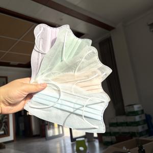 TEMU 50개 마카롱 더블 레이어 페이스 마스크, 논쓰리레이어, 도파민 컬러 시리즈, 여름용 얇은 스타일, 초흡습 V-형/눈 보호/자외선 차단/꽂이 방지, 개별 포장, 셰프·레스토랑·미용실 및 야외 활동에 적합, 남녀 공용
