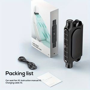 TEMU 휴대용 자동차 시트 팬 - 3단계 조절 가능한 터보 헤드레스트 및 백레스트 냉각 팬, 최대 차량 편안성을 위한 디자인 - 자동차 팬, 차가운 바람 자동차 팬, 자동차 뒷좌석 팬, 차량 쿨러, 배터리 없음|차량용선풍기