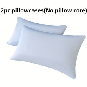 TEMU 2pcs 냉각 베개 케이스 세트, 뜨거운 잠자는 사람들을 위한 기계 세척 가능, 부드럽고 통기성이 좋은 피부 친화적인 직물, 봉투 폐쇄, 거실, 침실, 호텔용 단색 베개 케이스에 적합, 휴일 선물 크기 40x60cm 및 50x75cm