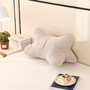 TEMU 1pc Chenille 편안한 삼각형 뼈 허리 지지대 베개 - 사무실 의자, 가정 장식 및 편안한 등 지지대용 두꺼운 소파 쿠션, 오렌지, 가정 장식 쿠션 | 편안한 지지 | 세탁 가능한 커버, 소파 쿠션용 베개|쇼파|의자|쿠션커버