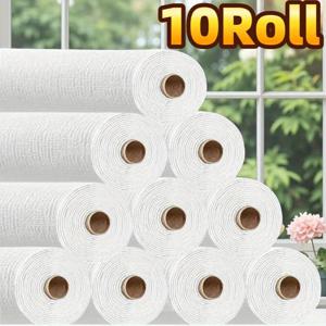 TEMU 10롤 지중해 스타일 3D 접착식 벽지, 생생한 질감으로 로맨틱 분위기 연출, 내장형 접착제로 간편 설치, 침실과 욕실 공간 리모델링을 쉽게!