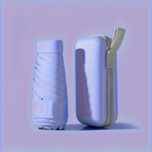 TEMU (5가지 색상 선택 가능) 1개 휴대용 나일론 미니 포켓 우산 - 접이식 수동 선샤인, 태양 방지, 더블 지퍼 가방, 4계절 여행 액세서리, 파라솔.|양산
