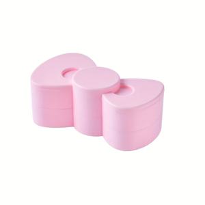TEMU 1pc Bowknot 모양의 보석 상자, 360도 회전 휴대용 보석, 귀걸이, 목걸이, 반지, 소형 품목 보관 용기, 기숙사, 침실, 옷장, 화장대 데스크탑 정리 상자, 데스크탑 장식, 가정 장식|화장대|링귀걸이