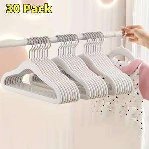 TEMU 어린이용 플라스틱 옷걸이 20/30개 세트, 홈웨어 랙, 옷장, 코트, 셔츠 등을 위한 수납 조직용품, 침실, 옷장, 옷장, 집, 기숙사용 수납 조직용품