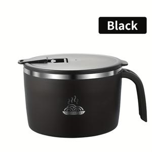 TEMU 1개, 간단한 스타일의 304 스테인레스 스틸 국수 그릇, 배수구 디자인이 있는 도시락, 1300ML, 이중층 대용량 스프 국수 그릇, 뚜껑이 있는 한식 도시락, 4가지 색상 선택 가능, 젓가락을 놓을 수 있는 디자인, 점심 식사에 적합합니다.