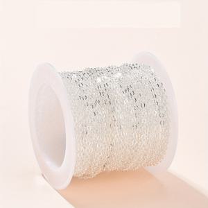 TEMU DIY 주얼리 만들기용 다색 및 다양한 사이즈 구리 크로스 체인 O-체인, 약 10미터/롤 - 팔찌, 목걸이, 귀걸이에 적합