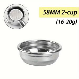 TEMU 1개 키스홈 58mm 스테인리스 커피 필터 바스켓, 비가압식, 바닥이 없는 포타필터 E61 가지아 바르세토, 바리스타 메이커 액세서리, 주방 및 커피 필터링 도구