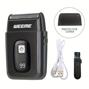 TEMU WM-306 남성용 정밀 커팅 헤드 듀얼 레이어 전기 면도기, USB 충전식 휴대용 면도기 및 트리머 포함 고급 그루밍 키트