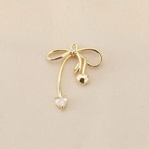 TEMU 큐빅 지르코니아 장식 6개, 목걸이 만들기 및 DIY 공예를 위한 구리 리본 펜던트 장신구 부품