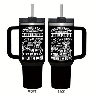 TEMU 1pc 기계공 유머 스테인리스 스틸 텀블러 - 40oz 1100ml 단열 여행 머그잔, 이중벽 진공, 누수 방지, BPA 프리, 땀 방지, 하이킹에 이상적, 남성을 위한 기계공 선물, 데이, 추석, 크리스마스, 졸업에 독특한