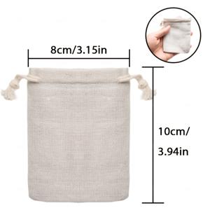 TEMU GDGDSY 40개 팩 리넨 삼베 끈 봉투, 3x4 인치 재사용 가능한 향 주머니 주머니 보석, 차, 웨딩 & 파티 선물, 작은 선물 포장